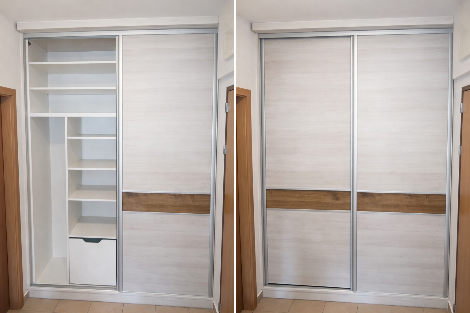 Šatní skříň na míru – Truhlářství CERAMI Vyškov (realizace)